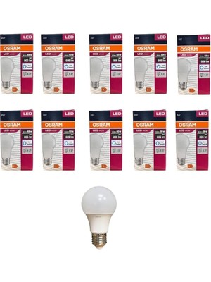8.5 Watt LED Ampul 6500K Beyaz E27-10 Adet