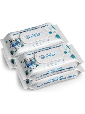 Islak Vücut Temizlik Mendili (4'lü Set, Büyük) Kamp, Seyahat ve Hasta Bakımı Için Uygun