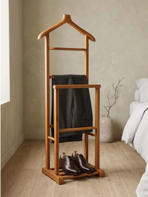 Kleinhaus Furniture Ahşap Dilsiz Uşak - Askılık (Değiştirilenilir Renk)
