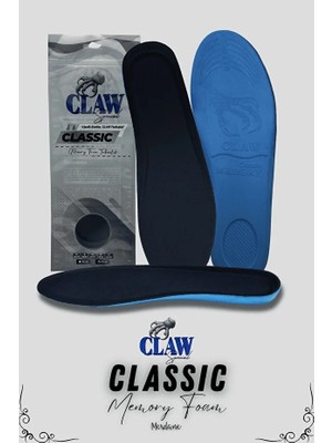 Claw 40-45 Numara Uyumlu Beyaz Special Classic (Hafızalı) Memory Foam Günlük Tabanlık - Kesilebilir & Konforlu