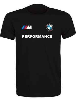 Etifa Tekstil Unisex Siyah %100 Pamuk Regular Fit Tişört – Bmw Baskılı, Günlük & Spor T-Shirt