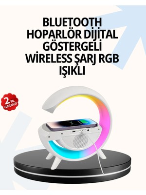 Najmaddin 15W Hızlı Şarj Destekli LED Atmosfer Işığı ve Alarm Fonksiyonlu Lamba Teknodayım N