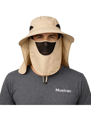 Mustran Uv Korumalı Sök Tak Maskeli Unisex Enseli Yazlık Şapka Balıkçılık Şapkası Unisex