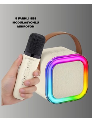 Najmaddin Taşınabilir Karaoke Mikrofon Seti Bluetooth Hoparlörlü Teknodayım Najmaddin