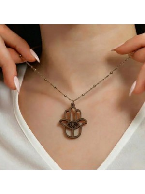 Koçak Takı Ahşap Kolye Modern Özgün Minimalist Takı Model No 306