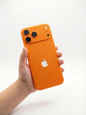 Luvena Turuncu Renkli iPhone 17 Pro Max Oyuncak Telefon Gerçekçi Tasarım Çocuklar İçin Dayanıklı