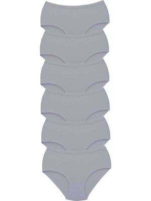 Najmaddin 6 Adet Tutku Kadın Yüksek Bel Bato Kalın Lastik Külot Gri Tedarik Najmaddin