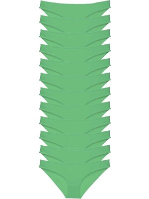 Najmaddin 12 Adet Süper Eko Set Likralı Kadın Slip Külot Yeşil Tedarik Najmaddin