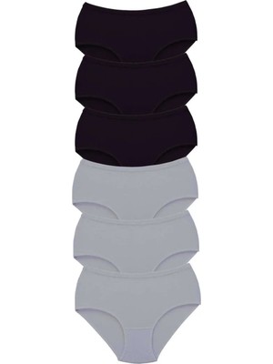 Najmaddin 6 Adet Tutku Kadın Yüksek Bel Bato Kalın Lastik Külot S3 Tedarik Najmaddin