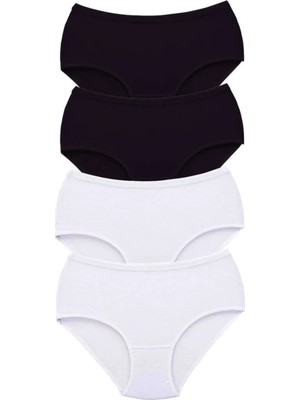 Najmaddin 4 Adet Tutku Kadın Yüksek Bel Bato Kalın Lastik Külot S4 Tedarik Najmaddin