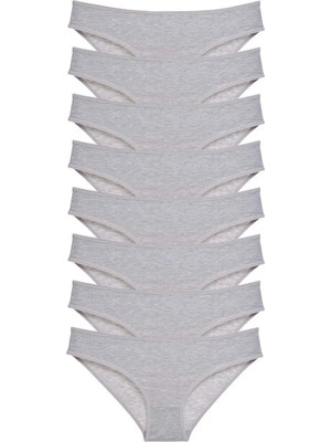 Najmaddin 8 Adet Süper Eko Set Likralı Kadın Slip Külot Gri Tedarik Najmaddin