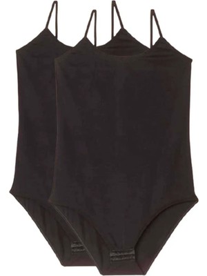 Najmaddin 2 Adet Battal Beden Ip Askılı Kadın Çıtçıtlı Body Siyah Tedarik Najmaddin