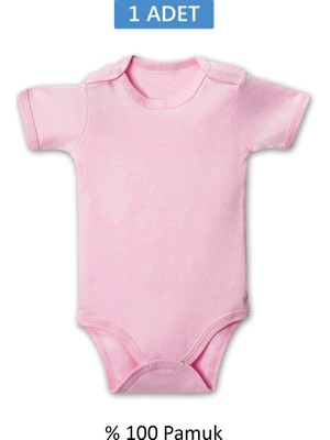 Najmaddin Pembe Yarım Kol Body Zıbın 7-12 Yaş Çocuklar Için (1 Adet) Alttan Çıtçıtlı Öz