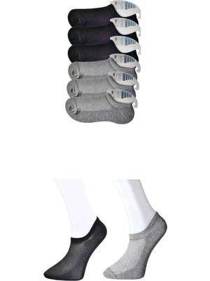 Najmaddin Siyah ve Gri Erkek Görünmez Çorap 6 Çift Tedarik Najmaddin