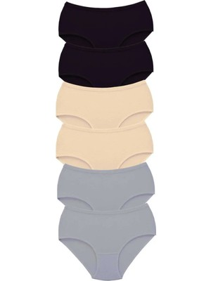 Najmaddin 6 Adet Tutku Kadın Yüksek Bel Bato Kalın Lastik Külot S14 Tedarik Najmaddin