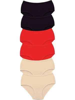 Najmaddin 6 Adet Tutku Kadın Yüksek Bel Bato Kalın Lastik Külot S11 Tedarik Najmaddin