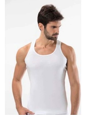 Najmaddin 3 Adet Tutku Ribana Spor Erkek Beyaz Atlet 0118 Tedarik Najmaddin