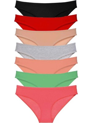 Najmaddin 7 Adet Süper Eko Set Likralı Kadın Slip Külot Set 4 Tedarik Najmaddin