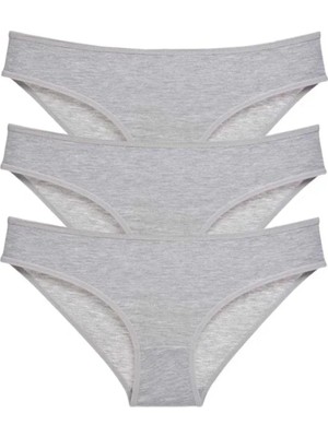 Najmaddin 3 Adet Süper Eko Set Likralı Kadın Slip Külot Gri Tedarik Najmaddin