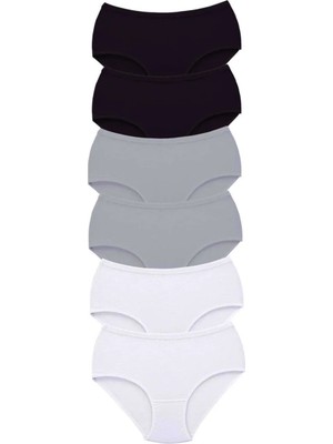 Najmaddin 6 Adet Tutku Kadın Yüksek Bel Bato Kalın Lastik Külot S16 Tedarik Najmaddin