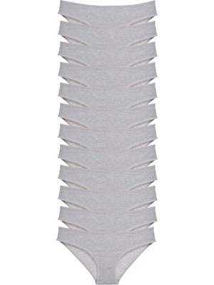 Najmaddin 12 Adet Süper Eko Set Likralı Kadın Slip Külot Gri Tedarik Najmaddin