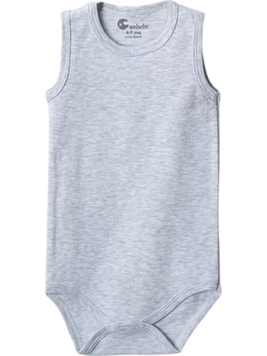 Najmaddin Gri Askılı Body Zıbın 2-7 Yaş Çocuklar Için (1 Adet) Alttan Çıtçıtlı Özel Ge