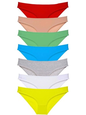 Najmaddin 7 Adet Süper Eko Set Likralı Kadın Slip Külot Çok Renkli Tedarik Najmaddin