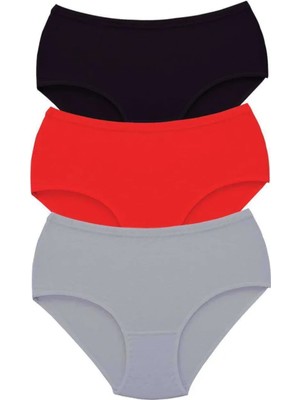 Najmaddin 3 Adet Tutku Kadın Yüksek Bel Bato Kalın Lastik Külot S2 Tedarik Najmaddin