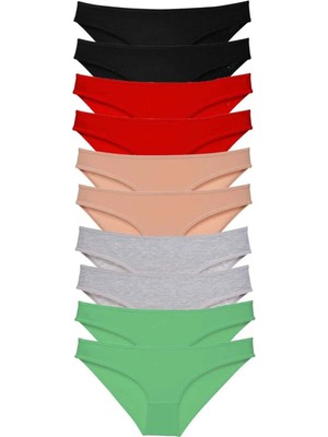 Najmaddin 10 Adet Süper Eko Set Likralı Kadın Slip Külot 502 Tedarik Najmaddin