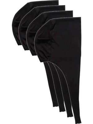 Najmaddin 4 Adet Tesettür Bone Bağcıklı Likralı Siyah Tedarik Najmaddin