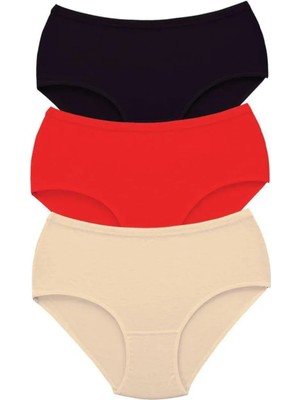 Najmaddin 3 Adet Tutku Kadın Yüksek Bel Bato Kalın Lastik Külot S1 Tedarik Najmaddin