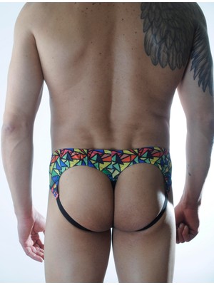 bebekokusu Erkek Renkli Desenli Fantezi Jockstrap