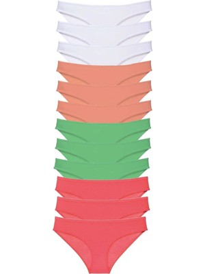 Najmaddin 12 Adet Süper Eko Set Likralı Kadın Slip Külot 511 Tedarik Najmaddin