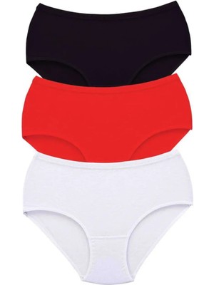 Najmaddin 3 Adet Tutku Kadın Yüksek Bel Bato Kalın Lastik Külot S3 Tedarik Najmaddin