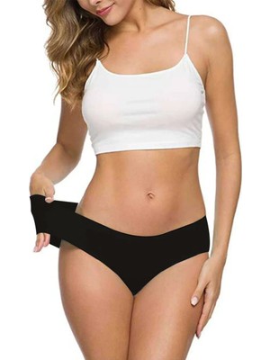 Najmaddin Kadın Dikişsiz Lazer Kesim Esnek Iz Yapmayan Külot Siyah Tedarik Najmaddin