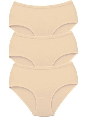 Najmaddin 3 Adet Tutku Kadın Yüksek Bel Bato Kalın Lastik Külot Ten Tedarik Najmaddin