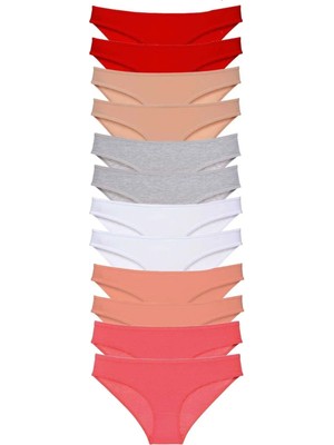 Najmaddin 12 Adet Süper Eko Set Likralı Kadın Slip Külot Set 5 Tedarik Najmaddin