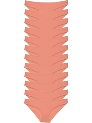 Najmaddin 12 Adet Süper Eko Set Likralı Kadın Slip Külot Pudra Tedarik Najmaddin