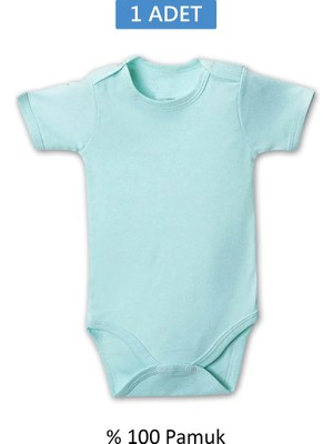 Najmaddin Yeşil Yarım Kol Body Zıbın 7-12 Yaş Çocuklar Için (1 Adet) Alttan Çıtçıtlı Ö