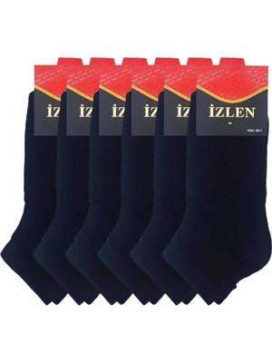 Najmaddin Siyah Erkek Kısa Spor Çorap 6 Çift Tedarik Najmaddin