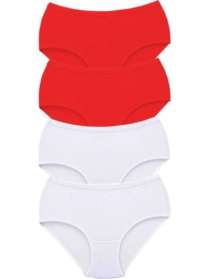 Najmaddin 4 Adet Tutku Kadın Yüksek Bel Bato Kalın Lastik Külot S7 Tedarik Najmaddin