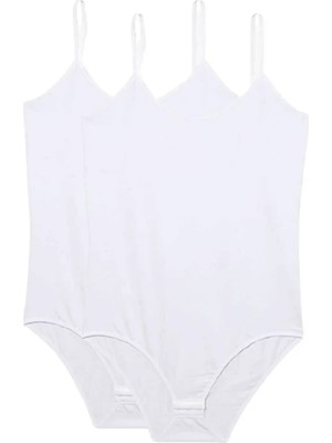 Najmaddin 2 Adet Battal Beden Ip Askılı Kadın Çıtçıtlı Body Beyaz Tedarik Najmaddin