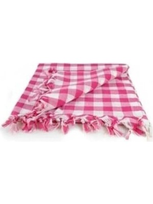 Najmaddin Kareli Saçaklı Kırmızı Masa/piknik/sofra Örtüsü 165X170 cm Tedarik Najmaddin