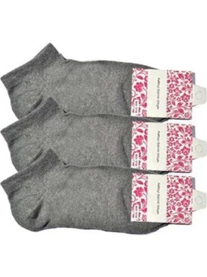 Najmaddin Gri Kadın Bilek Çorap 3 Çift Tedarik Najmaddin