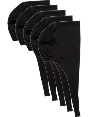 Najmaddin 5 Adet Tesettür Bone Bağcıklı Likralı Siyah Tedarik Najmaddin