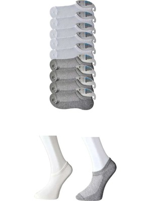 Najmaddin Gri ve Beyaz Erkek Görünmez Çorap 9 Çift Tedarik Najmaddin