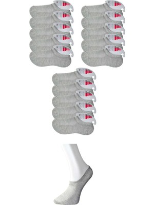 Najmaddin Gri Kadın Görünmez Çorap 15 Çift Tedarik Najmaddin