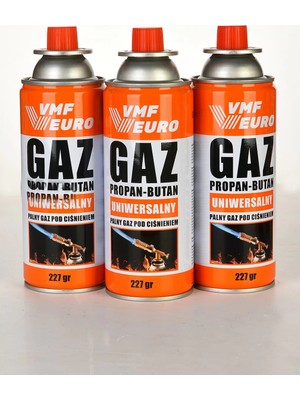 Najmaddin Remtas Vmf Eurogaz Kamp Ocak Gazı Valfli Kartuş 227GR - 3 Adet Najmaddin Ynt