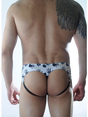 bebekokusu Erkek El Desenli Jockstrap Fantezi Iç Giyim