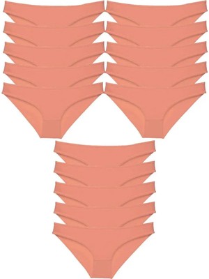 Najmaddin 15 Adet Süper Eko Set Likralı Kadın Slip Külot Pudra Tedarik Najmaddin